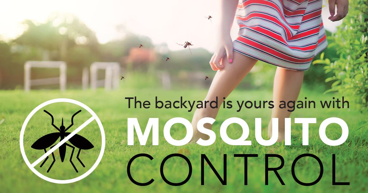 banner saying "the backyard is yours again with mosquito control"